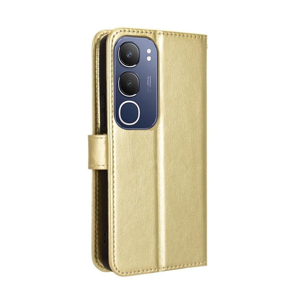 Funda tipo libro para vivo Y19S 4G, cartera todo‑en‑uno, funda multifuncional con tarjetero y correa de muñeca desmontable