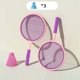 thumbnail image 1 of Juego De Raqueta De Bádminton, Raqueta De Tenis Para Ni?os Para Entrenamiento En El Patio Trasero, Violeta Para Ni?os, 1 of 5