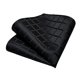thumbnail image 4 of Corbata negra texturada hombre seda con paño y colleras Sangre Negra, 4 of 6