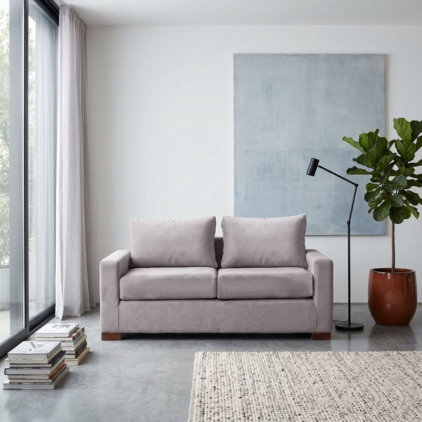 Sofa Livorno 2 C Tela Velvet Gris