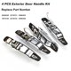 thumbnail image 5 of Manilla de puerta exterior Nakuuly Chrome 4 piezas para Cadillac Chevy, 5 of 6