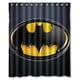 thumbnail image 1 of Cortina de ducha con el logotipo de Batman, juego de cortinas de baño con ganchos, tamaño 60 x 72 pulgadas, 1 of 3