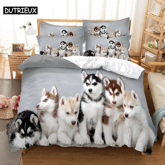 Siberian Husky Bedding Set Duvet Cover Set Bedding Digital Printing Bed Linen Bedding Set Fashion Design