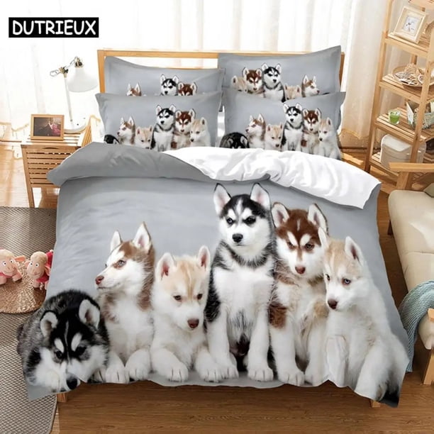 Siberian Husky Bedding Set Duvet Cover Set Bedding Digital Printing Bed Linen Bedding Set Fashion Design