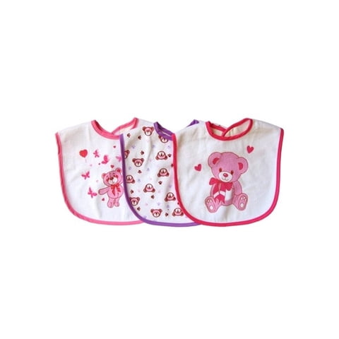 Pumucki - Set 3 Baberos Impermeables Rosado Talla Xl