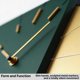 thumbnail image 4 of Reloj de pared Driini verde y dorado 36x30x4 cm con batería, 4 of 6