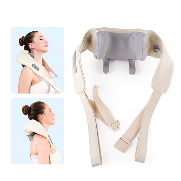 Foreverlily Wireless Neck Shoulder Massager Electric Neck And Back Kneading Massage Shawl Neck Relaxing Trapezius Massager