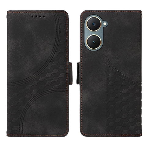 Carcasa Foxdock Vivo Y03 4G De Cuero Pu, Diseño Acolchado Clásico, Protección Contra Caídas Y Rayones