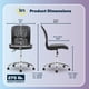 thumbnail image 3 of Silla de trabajo Serta Essential sin brazos con ruedas y respaldo de malla negra, 3 of 9