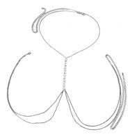 Magideal - Cadena De Cuerpo Ajustable Para En Eventos Nocturnos Y Fiestas Exclusivas De Cuerpo Versátil Para Celebraciones Nocturnas Y Fiestas Plata