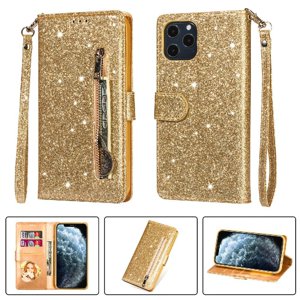Foxdock - Funda Para Elegante Funda Iphone 11 Pro Glitter Con Cremallera-Ideal Para El Uso Diario