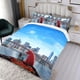 thumbnail image 3 of Clifford el Gran Perro Rojo Conjunto de sábanas temático, trío de piezas, cómodo y amigable con la piel, diseño único, regalo de decoración para el hogar para familiares, amigos y fans,140cm *210cm, 3 of 6