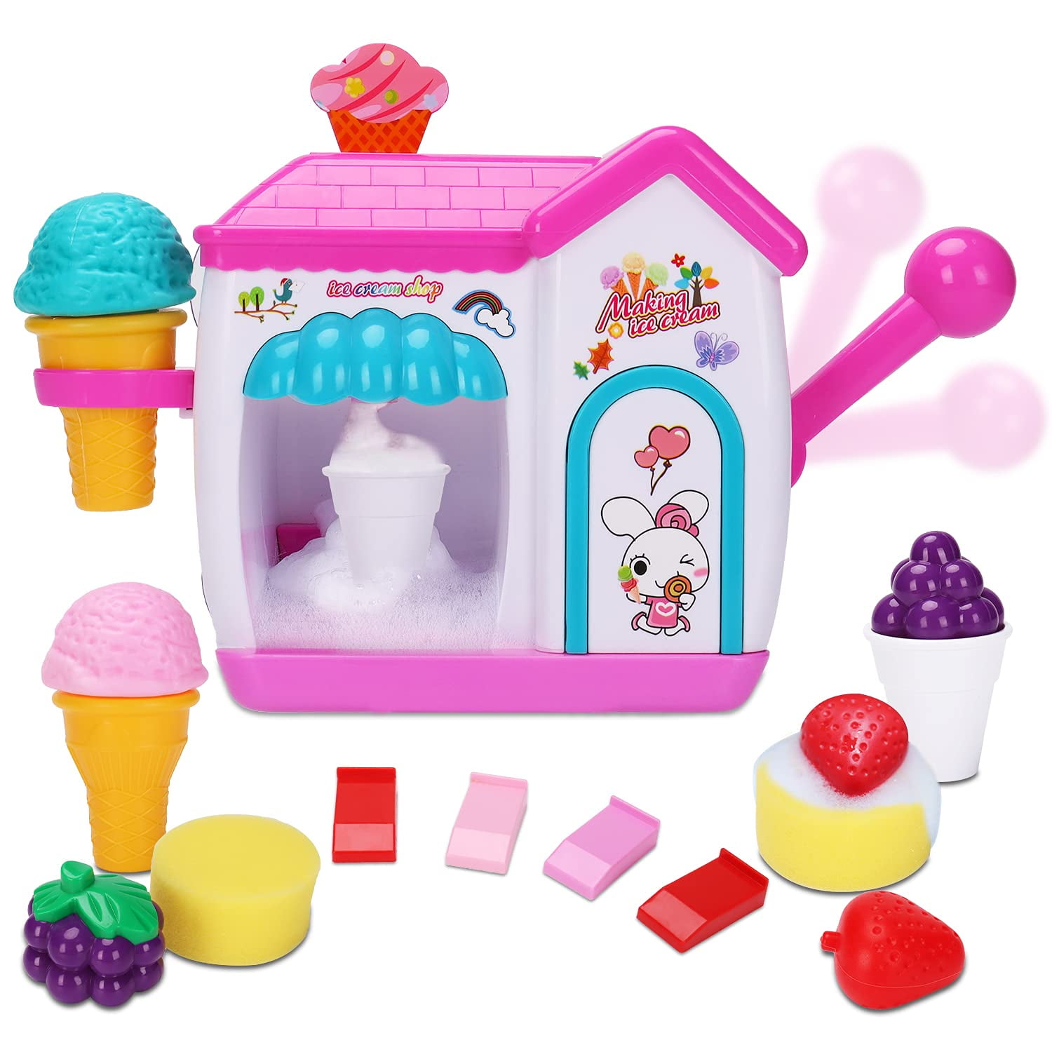 Máquina De Hacer Espuma Para Helados Augtoy De Bath Toys De 2 A 8 Años Con Juego De Espuma