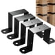 thumbnail image 2 of 4 Pcs 4x4 Correa Post Ties | Soportes de poste de cerca de uso pesado con recubrimiento de polvo negro | Soportes de poste de 4 "x4" para viga de madera y soportes de montaje de gazebo, 2 of 3