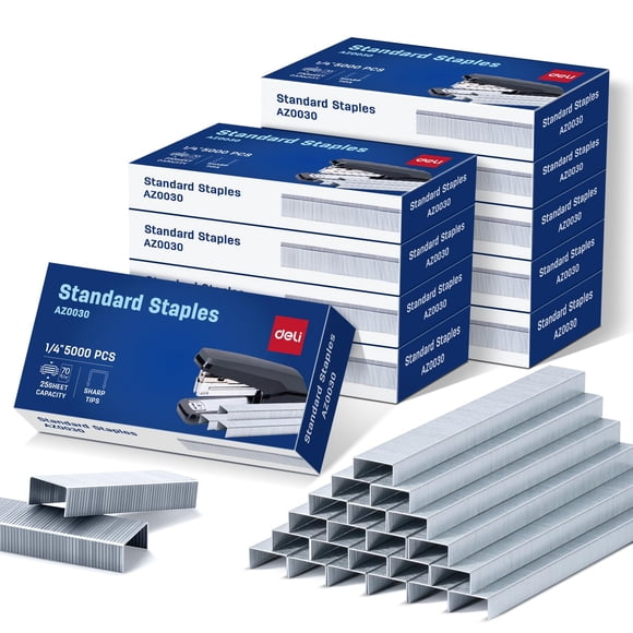 Staples Deli 50000 estándar de 1/4 pulgadas de longitud para grapadoras de escritorio