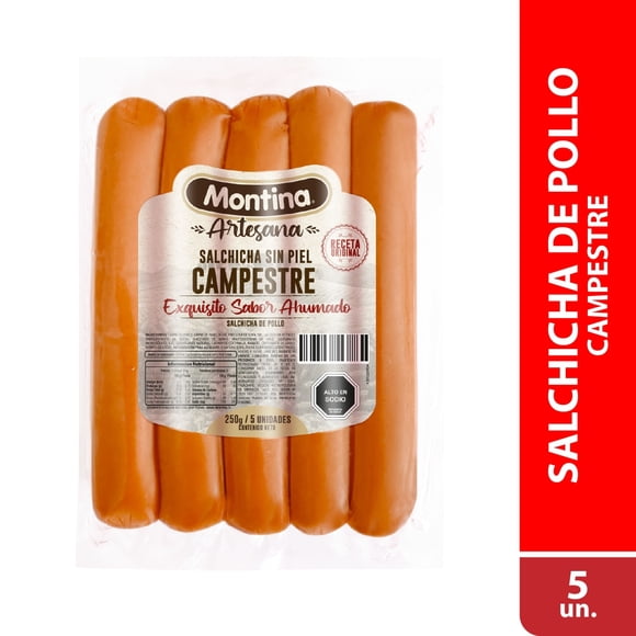 Salchicha Artesanal Campestre 5 Un, 250 g