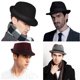 thumbnail image 5 of Sombrero Fedora FALETO Classic Manhattan, unisex, de lana negra, 5 of 6