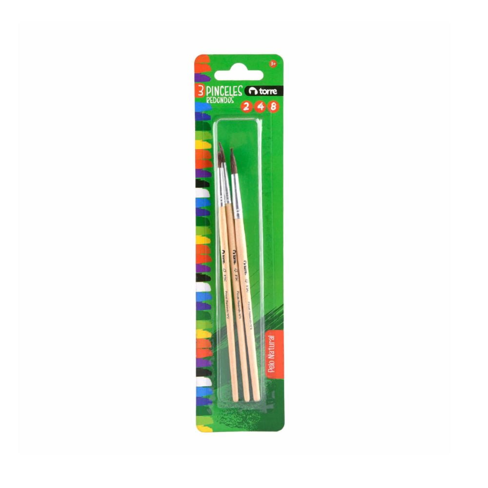 Torre - Set De Pinceles Redondos Nº 2-4-8