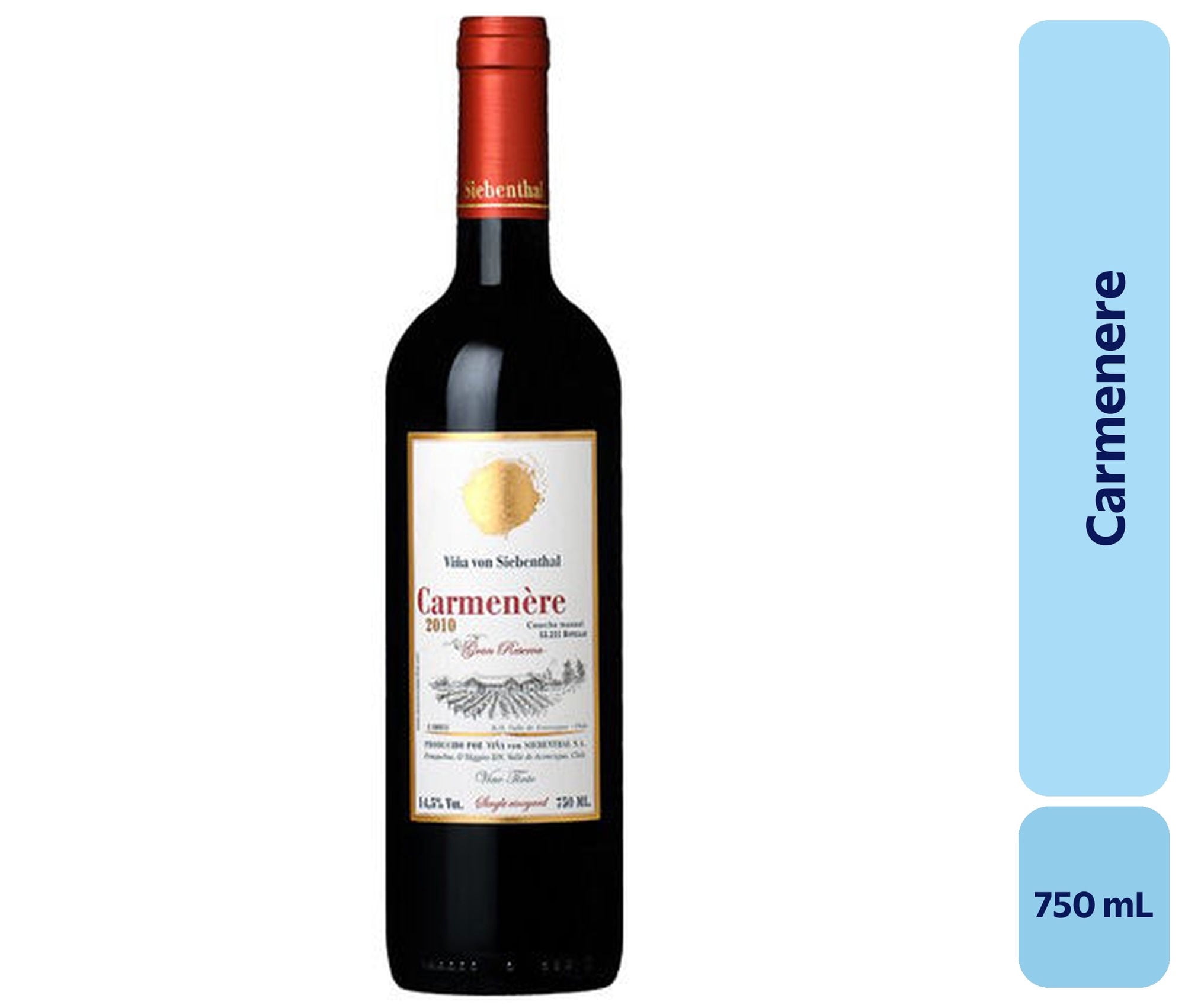 Vino Carménère Botella 750 mL Von Siebenthal