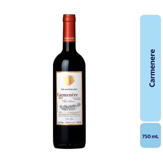 Vino Carménère Botella 750 mL Von Siebenthal