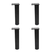 Xusx111 - 4 Patas De Muebles Ajustables De Paquete, 150 Mm / 6 '' Pies De Soporte De Aleación De Aluminio Negra Patas De Reemplazo De Uso Pesado Para El Sofá Cama Escritorio Tv Gabinete Sofá Mesa De C