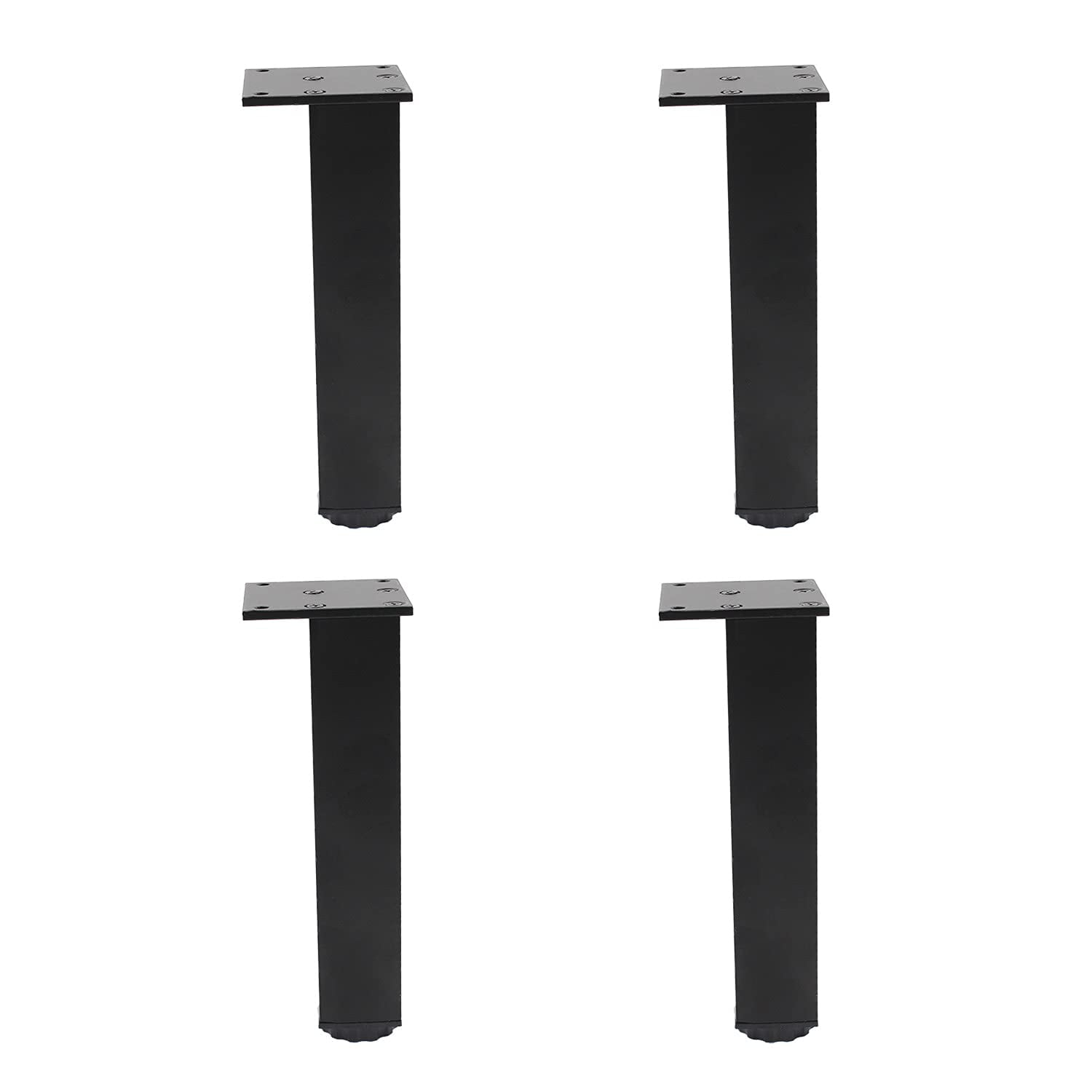 Xusx111 - 4 Patas De Muebles Ajustables De Paquete, 150 Mm / 6 '' Pies De Soporte De Aleación De Aluminio Negra Patas De Reemplazo De Uso Pesado Para El Sofá Cama Escritorio Tv Gabinete Sofá Mesa De C