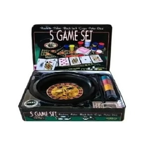 Tomasstore - Set 5 Juegos Casino Roulette Poker Black Jack Craps Poker