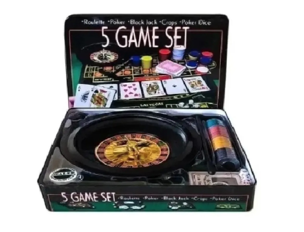 Tomasstore - Set 5 Juegos Casino Roulette Poker Black Jack Craps Poker