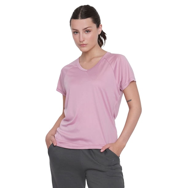 Polera Mujer Deportivo V-Neck Rosado Corona