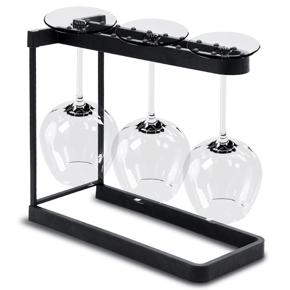 Botellero HAPPY SINKS para lavavajillas, negro, 3 niveles, acero inoxidable