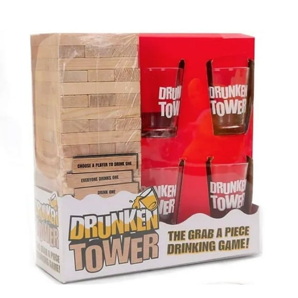 Juego Torre infernar Tragos Shots Frases En Ingles Drunken