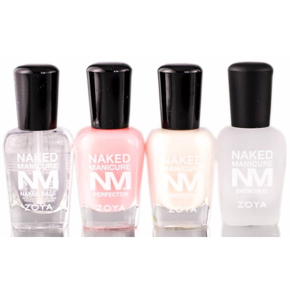 Kit de inicio Zoya NM Naked Manicure para mujer con 4 botellas