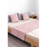 Todo Para El Hogar - Piecera De Cama Decorativa Modelo Perla Rosado