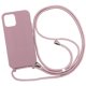 thumbnail image 2 of Carcasa De Teléfono Con Juego De Cordones Para Teléfonos Inteligentes Para El Teléfono 12Pro Matt Pink, 2 of 5