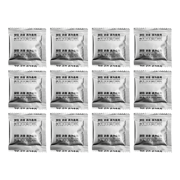 12 Sobres Gel Solidificante Absorbente Baño Inodoro Portátil Plateado