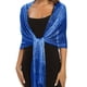 thumbnail image 1 of Sparkling Metallic Shawls Round Buckle Tassel Wraps Scarf For Evening Party Dresses Wedding Party, 1 of 3