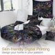 thumbnail image 4 of Purple Mandala Bedding Set Boho Duvet Cover Set 3 Piece Bohemian Comforter Cover with 2 Pillowcases, 4 of 5