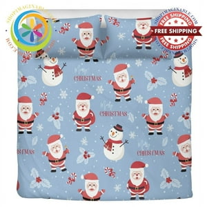 Milsleep - Juego De Cama De 3 Piezas Holiday Santa