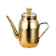 thumbnail image 1 of Dispensador de aceite Cruet de aceite Contenedor de aceite de acero inoxidable Caño largo Olla de aceite para cocina Buffets Panaderías Restaurantes C Oro 300ml, 1 of 5