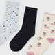 thumbnail image 4 of Calcetines Mujer Tripack Largos Gris/Negro/Rosa Corona, 4 of 4