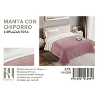 Tecnocasa - Manta Con Chiporro Rosa Claro 2 Plazas