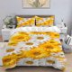 thumbnail image 1 of 3pcs Yellow and White Floral Print Bedding Set Polyester, 1 of 1