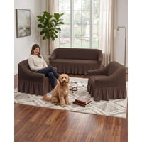 Mylhogar - Juego De Fundas Cubre Sillon Turco 3+1+1 Con Textura De Burbuja