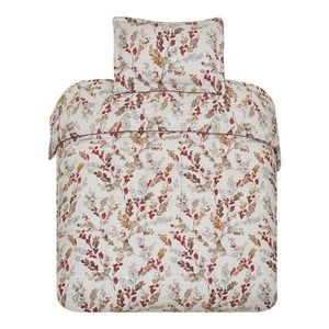 Plumón Estampado 1,5 Plazas Matiz Botanic Blanco.
