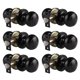 thumbnail image 1 of Pomos para puerta Probrico, color negro, pasillo, pasillo, armario, 6 unidades, 1 of 7