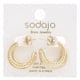 thumbnail image 1 of Arete Saronite Doble Aro Cuerda Oro y Rodio Mujer, 1 of 3