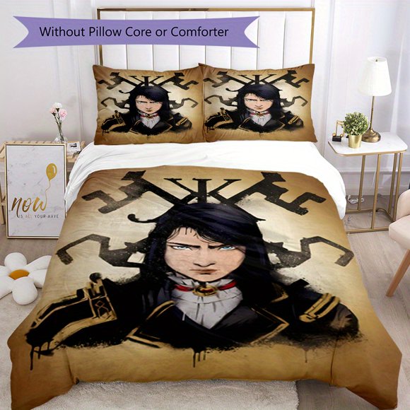 3pcs Bedding Set Duvet Cover Closure Includes 1 Duvet Cover & 2 Pillowcases for All Seasons Bedroom Decor, Home Dorm High-Definition Print Caitlyn Kiramman F141