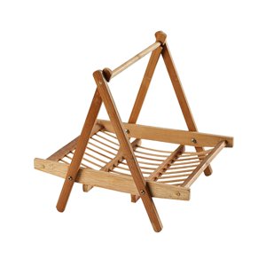 Magideal - Cesta De Almacenamiento De Alimentos De Bambú, Estante De Secado Plegable, Estante De Verduras Multiusos, Soporte De Frutas Para Restaurante , Marrón Marrón