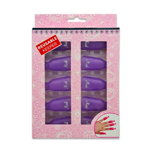 Protector De Uñas Esmaltados Morado x 10 UD