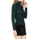 thumbnail image 4 of INSPIRE CHIC Blusa de Mujer de Cuello Alto a Rayas de Manga Larga para Fiesta de Navidad para Uso Casual o de Trabajo L Verde, 4 of 8